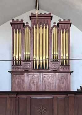 Brightling (Sussex) organ in gallery